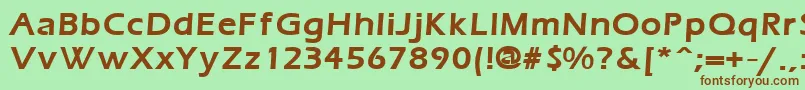 Шрифт ErgoemildBold – коричневые шрифты на зелёном фоне