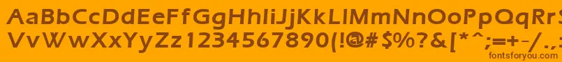 ErgoemildBold Font – Brown Fonts on Orange Background