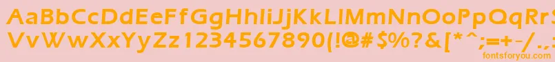 フォントErgoemildBold – オレンジの文字がピンクの背景にあります。