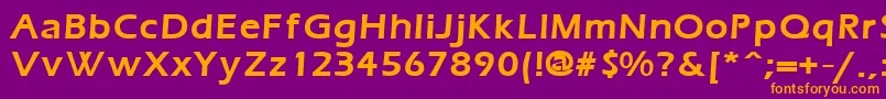 ErgoemildBold Font – Orange Fonts on Purple Background