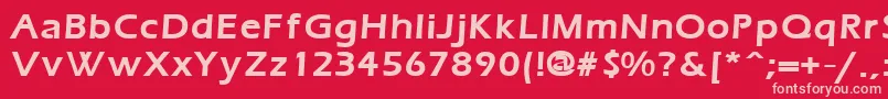 フォントErgoemildBold – 赤い背景にピンクのフォント