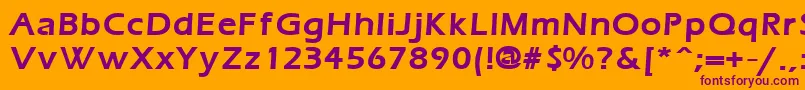 ErgoemildBold Font – Purple Fonts on Orange Background