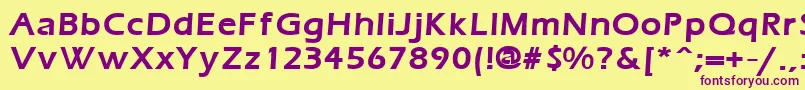 ErgoemildBold Font – Purple Fonts on Yellow Background
