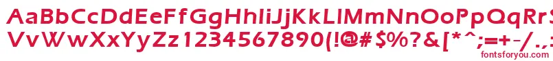 フォントErgoemildBold – 白い背景に赤い文字