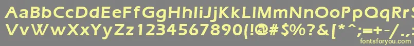 ErgoemildBold-fontti – keltaiset fontit harmaalla taustalla