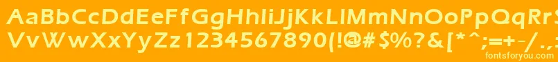 ErgoemildBold Font – Yellow Fonts on Orange Background