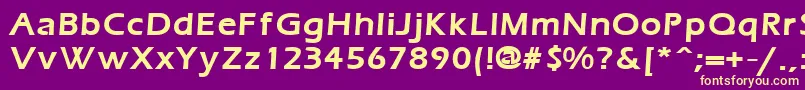 ErgoemildBold Font – Yellow Fonts on Purple Background