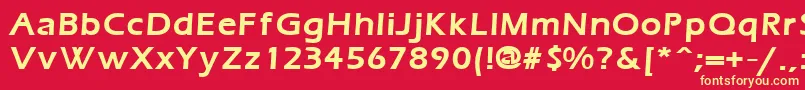 ErgoemildBold Font – Yellow Fonts on Red Background