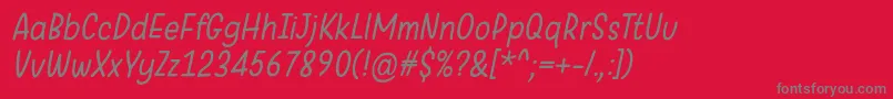 WarungKopiLightItalic Font – Gray Fonts on Red Background