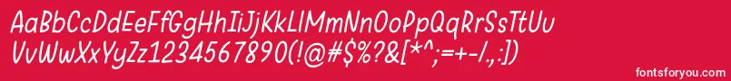 WarungKopiLightItalic Font – White Fonts on Red Background