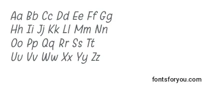 WarungKopiLightItalic Font