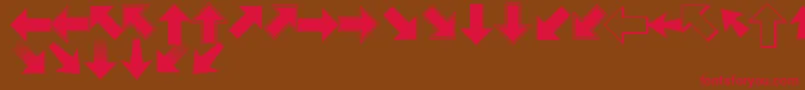 Pizzadudepointers Font – Red Fonts on Brown Background