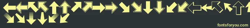 More about Pizzadudepointers Font Pizzadudepointers Font – Yellow Fonts on Black Background