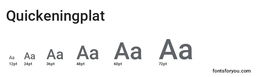 Quickeningplat Font Sizes
