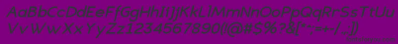 EligiblesansBolditalic Font – Black Fonts on Purple Background