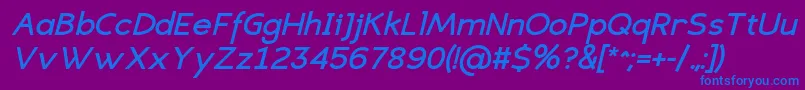 EligiblesansBolditalic Font – Blue Fonts on Purple Background