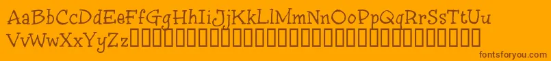 InkyST Font – Brown Fonts on Orange Background