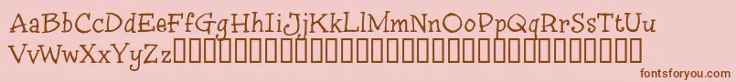 InkyST Font – Brown Fonts on Pink Background