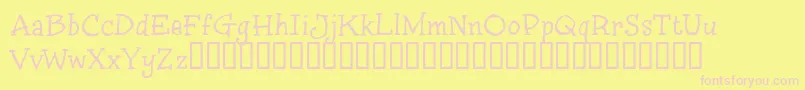 InkyST Font – Pink Fonts on Yellow Background