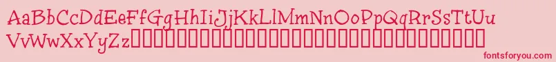 InkyST Font – Red Fonts on Pink Background