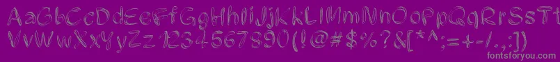 Pwfilament Font – Gray Fonts on Purple Background