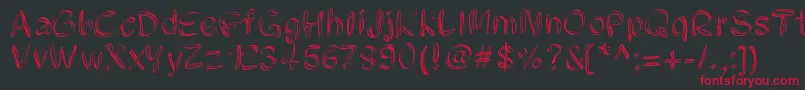 Pwfilament Font – Red Fonts on Black Background