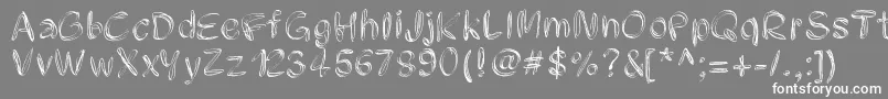 Pwfilament Font – White Fonts on Gray Background