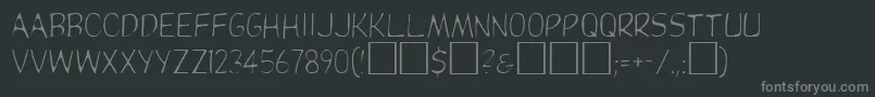 Шрифт DorcasRegular – серые шрифты на чёрном фоне