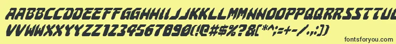 AstropolisCondensedItalic Font – Black Fonts on Yellow Background