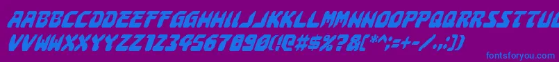 AstropolisCondensedItalic Font – Blue Fonts on Purple Background