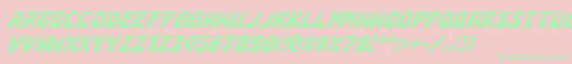 AstropolisCondensedItalic Font – Green Fonts on Pink Background