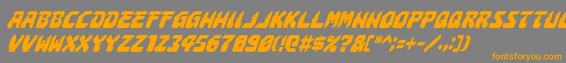 AstropolisCondensedItalic Font – Orange Fonts on Gray Background