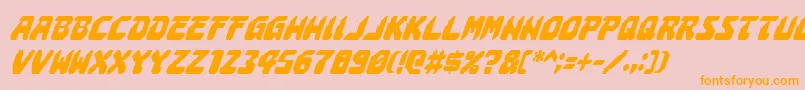 AstropolisCondensedItalic Font – Orange Fonts on Pink Background