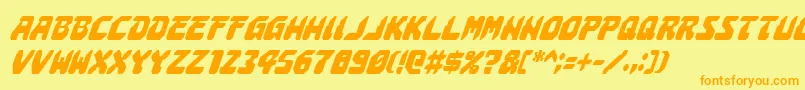 AstropolisCondensedItalic Font – Orange Fonts on Yellow Background