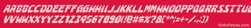 AstropolisCondensedItalic Font – Pink Fonts on Red Background