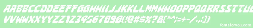 AstropolisCondensedItalic Font – White Fonts on Green Background