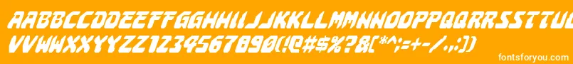 AstropolisCondensedItalic Font – White Fonts on Orange Background