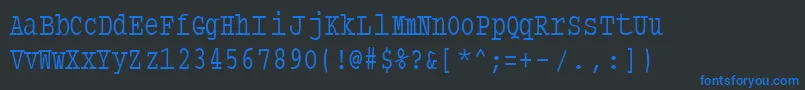 Police Typewritercondensed – polices bleues sur fond noir