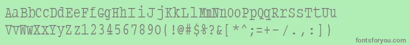 Typewritercondensed Font – Gray Fonts on Green Background