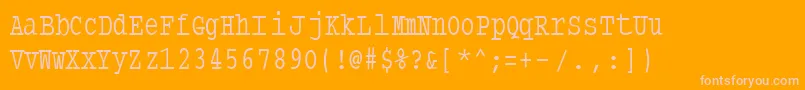 Police Typewritercondensed – polices roses sur fond orange