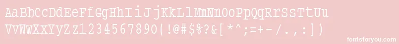 Typewritercondensed Font – White Fonts on Pink Background
