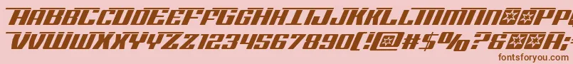 Rocketpoplaser Font – Brown Fonts on Pink Background