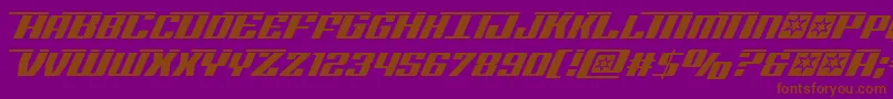 Rocketpoplaser Font – Brown Fonts on Purple Background