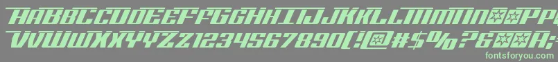 Rocketpoplaser Font – Green Fonts on Gray Background
