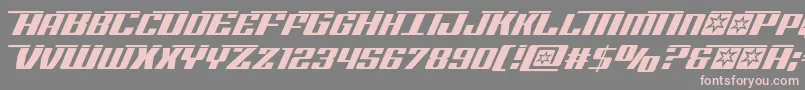 フォントRocketpoplaser – 灰色の背景にピンクのフォント