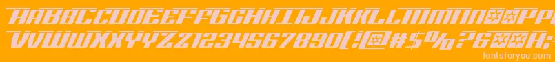 Rocketpoplaser Font – Pink Fonts on Orange Background