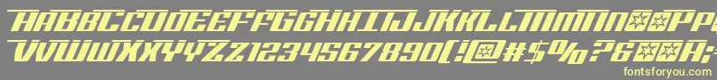 Rocketpoplaser Font – Yellow Fonts on Gray Background