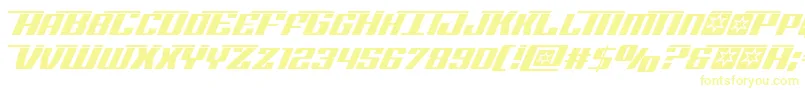 Шрифт Rocketpoplaser – жёлтые шрифты на белом фоне