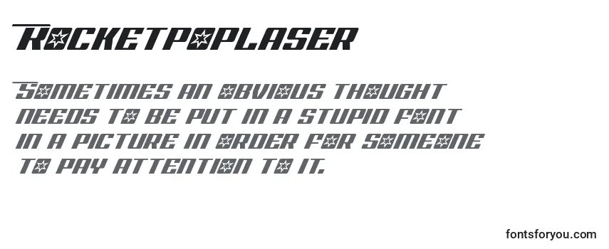 Review of the Rocketpoplaser Font