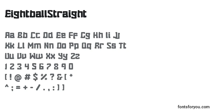 Шрифт EightballStraight – алфавит, цифры, специальные символы